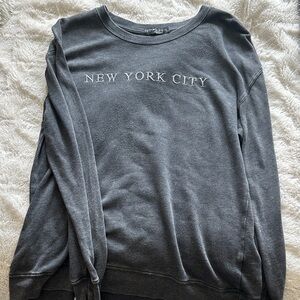 Fifth Sun Charcoal Graphic Crewneck Sweatshirt